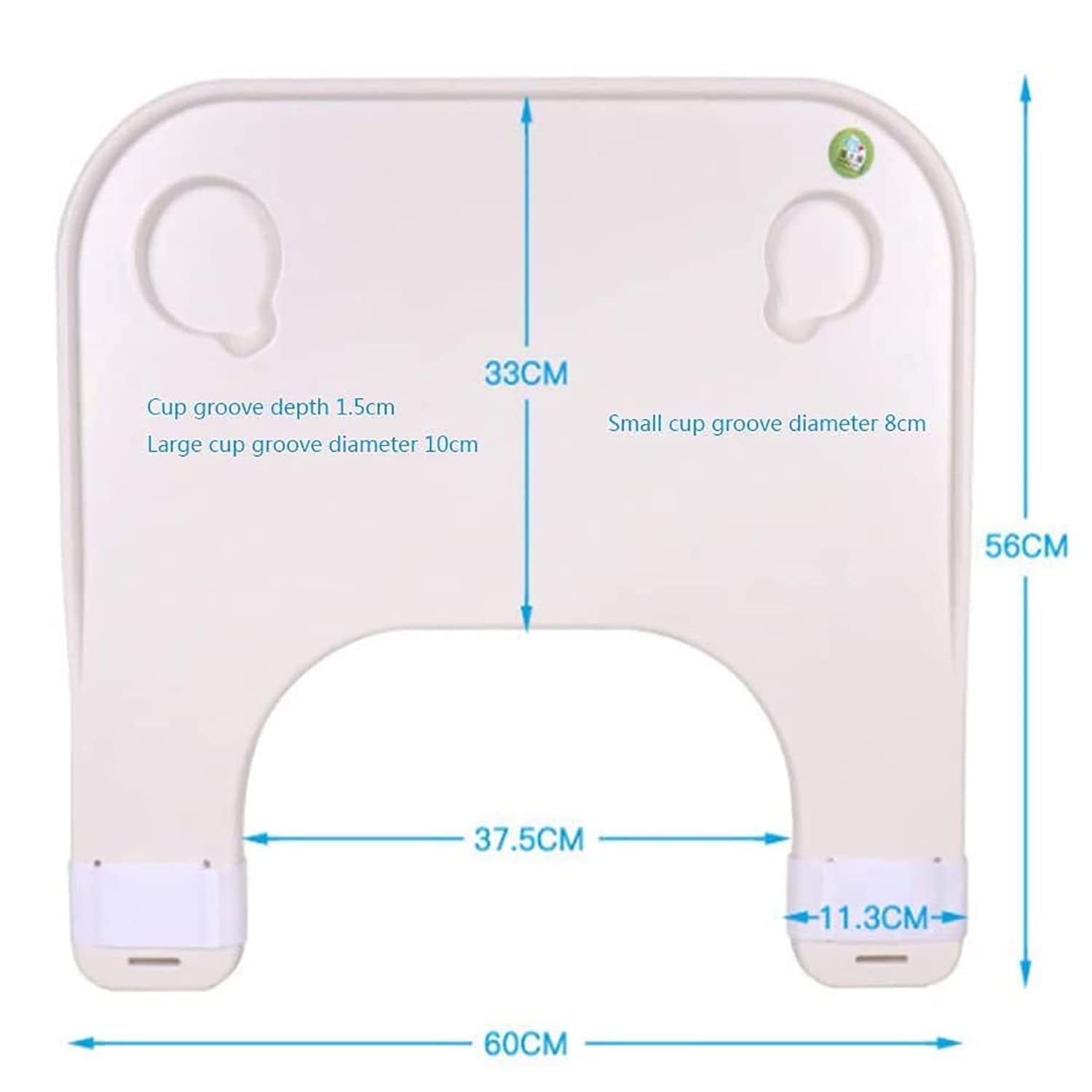 Bandeja para Regazo de Silla de Ruedas, Mesa Universal portátil con portavasos, para Comer y Leer, Adecuada para reposabrazos de Silla de Ruedas
