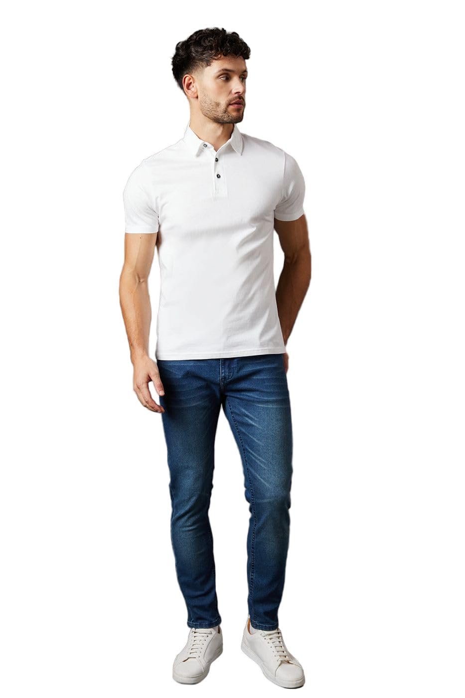 Burton Men's Bright Blue Washed Skinny Jeans (32S) (Bright Blue)