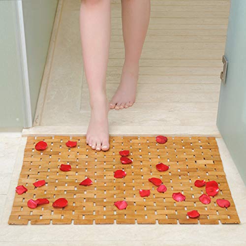 Luxe Multifunctionele Bamboe Badmat Voor Douche Spa Sauna met Niet Slip Voeten | Indoor Outdoor Gebruik voor Keuken… - Image 3