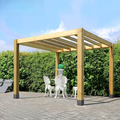 Protector de poste ajustable de acero inoxidable 304, 4 unidades en color negro 6
