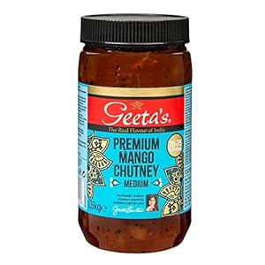 Geeta’s premium mango chutney, medium, 70-75 porties, 1,5 kg