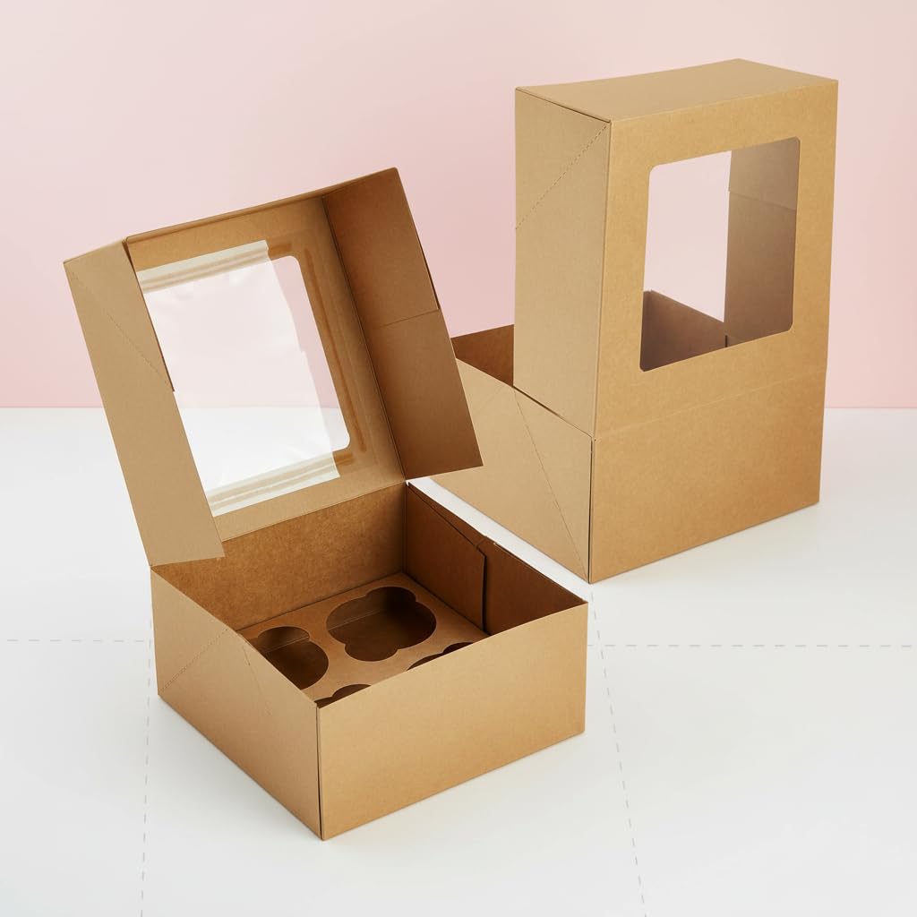 Cupcake Boxes - Pack of 25 Window Boxes -4