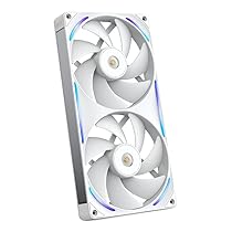 NZXT F280X Ventola Performance Telaio Singolo – 2x 140mm PWM RGB PC – Flusso aria & pressione max – Basso rumore – Telaio & pale LCP – Cuscinetto magnetico fluido – Spessore 30mm – Bianco