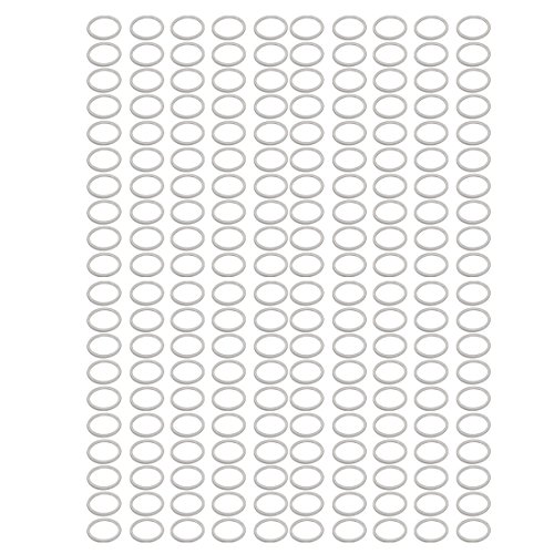 Sourcingmap 200Pcs 22mmx27mmx1.5mm Aluminum Motorcycle Hardware Drain Plug Washer