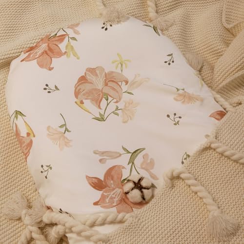 Image of Gllquen Baby Bassinet Sheets 2-Pack for Baby Girl Boy Floral