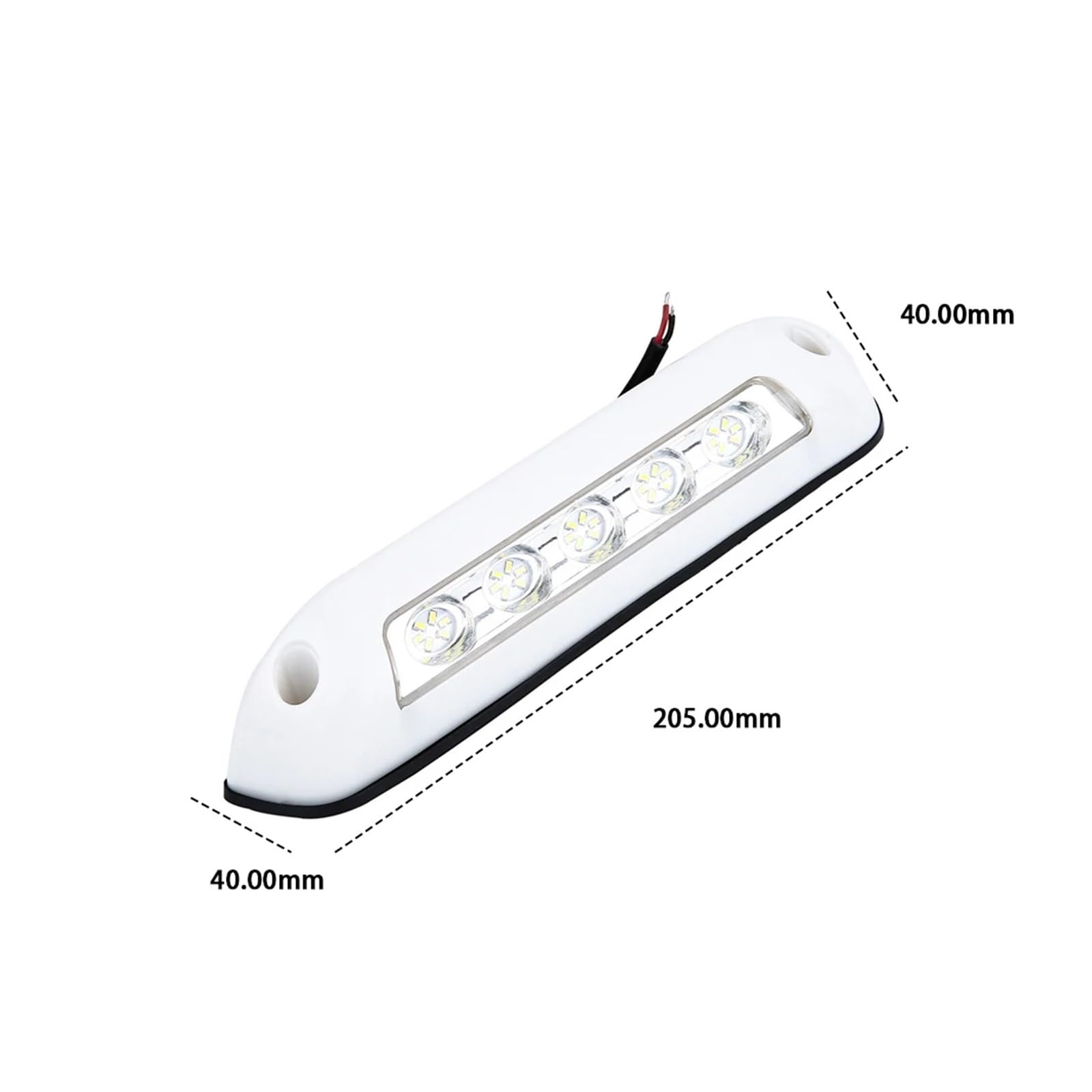 Akcesoria do 2 Szt. 12 V Lampa Ścienna Do Przyczep Kempingowych 8 W Wodoodporny Wyświetlacz Zewnętrzny RV Van Szerokie Światło Na kemping, wędrówki, podróże(Black)