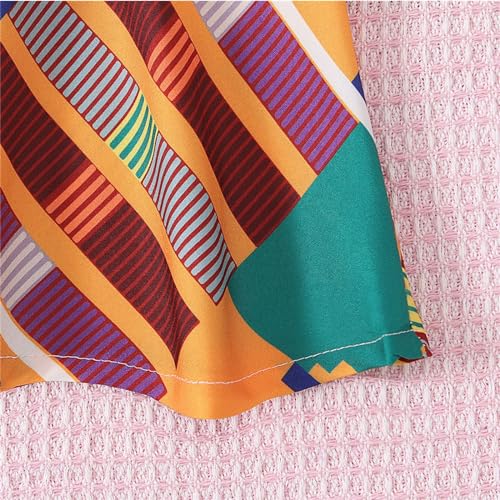 Little Girls 3D Digital Print African 𝐁ohemian Dress Kids Sleeveless Dashiki National Traditional Ethnic Dress3