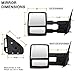 AKKON - For 04-06 F150 Extendable Towing Power Telescoping Wide Angle Side Mirrors Left + Right Pair