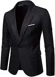 Blazer masculino leve, casual, liso, um botão, casaco esportivo