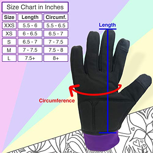 image for ColorFlow Skating Water-Resistant Ice Skating Gloves with Protective P