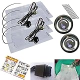 WATERCARBON Water Carbon 12V Premium Heated Seat Kits for Two Seats Universal, Electronic Equipment, Dual Settings (22mm×22mm 6 gear round heated switch size fs)