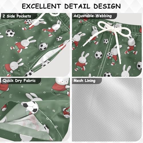 Boys Swim Trunks Quick Dry UPF 50+ Beach Board Shorts Kids Bathing Suits Swimsuit 2T Rabbit Kick Ball3