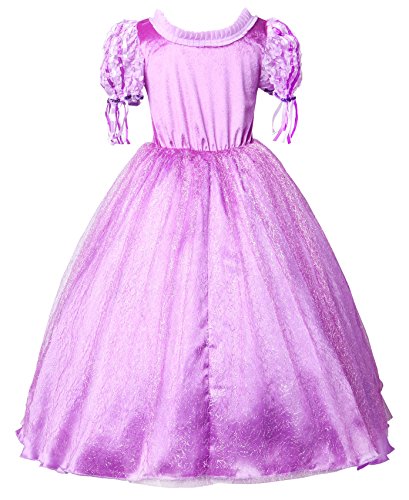 Jerrisapparel Girls Halloween Princess Costume Christmas Birthday Party Dress (9-10, Purple With Accessories) #TOP2