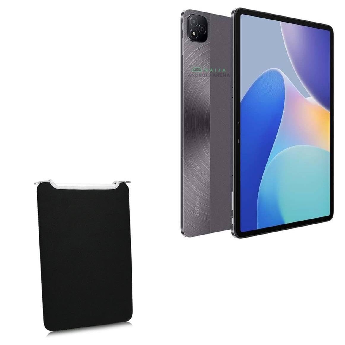 BoxWave Case Compatible with Infinix Xpad - SlipSuit, Soft Slim Neoprene Pouch Protective Case Cover - Jet Black