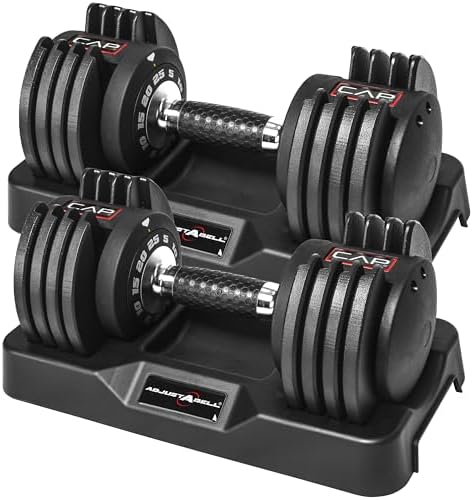 CAP Barbell ADJUSTABELL Adjustable Round Dumbbell Weights - Singl...