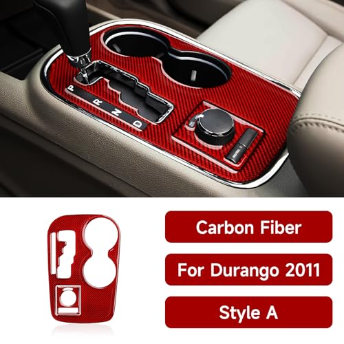 Image of Car Gear Shift Panel Decals for 2011 Dodge Durango Accessories Carbon Fiber Interior Stickers