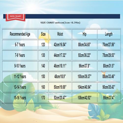 Beessbest Boys Parachute Pants Size 6-16 Casual Loose Sweatpants Elastic Waist Lightweight Hiking Pants with Pockets3