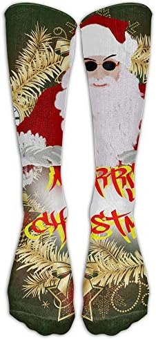 Christmast Santa Claus Cross Knee High Socks Football Socks Athletic Sport Socks For Unisex