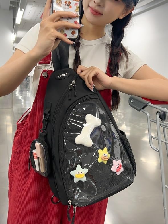 Kawaii backpack cute shoulder bag, crossbody bag backpack fashionable and chic bag (multi-color) (A-3)4