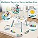BABY JOY 6-in-1 Baby Activity Center, Baby Jumper & Interactive Play Table with 360° Rotating Seat, Detachable Toys & Music, Montessori-Inspired Design, Activity Center for Infant Toddlers 6-36 Months