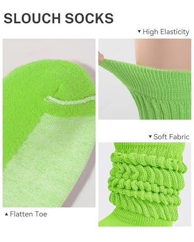 Image of HASMES Women Slouch Socks Knee High Boot Long Tube Scrunch Socks for Woman