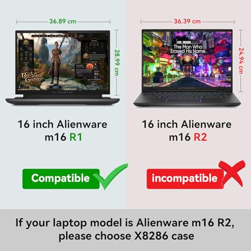 Image of Smatree Hard EVA Protective Sleeve Case Compatible only for 16 inch DELL Alienware m16 R1 Gaming Laptop Notebook Bag (NOT FIT Alienware m16 R2) (X8321)