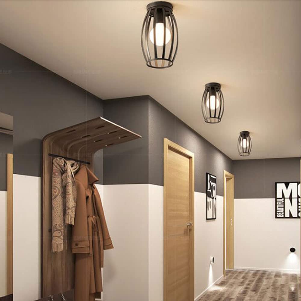 lampa wisząca przemysłowa lampa sufitowa do montażu podtynkowego, pojedyncza głowica wiejska metalowa oprawa sufitowa do przedpokoju wyspa kuchenna sypialnia przedpokój ganek, regulowany kąt, podstawa