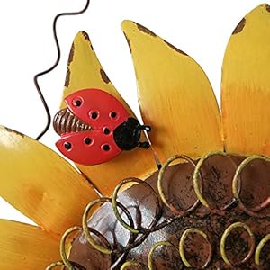 Metal Sunflower Bird House for Outside Hanging Decorative Hand-Painted Birdhouse Yard Garden Decor 12"X12"X4" Metal Sunflower Bird House for Outside Hanging Decorative Hand Painted Birdhouse Yard Garden Decor 12X12X4