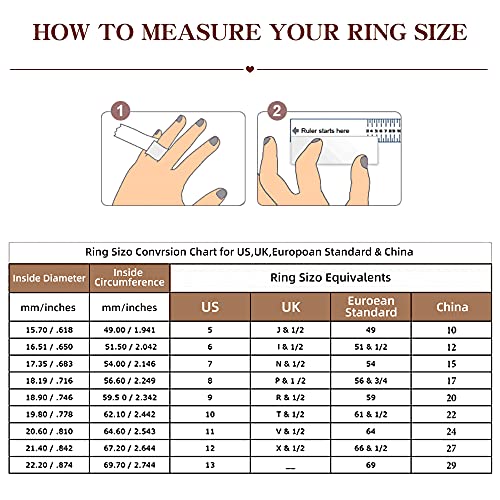 Snowflake Ring Sterling Silver Wedding Frozen Christmas Snowflake Rings For Women Cute Dainty Blue Zirconia Birthstone Crystal Gift Size 7 #TOP6