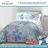 Jay Franco Disney Lilo and Stitch Queen Size Comforter Set - 7 Piece Bedding Includes Sheet Set & Pillow Covers - Super Soft Tropical Bedding #3