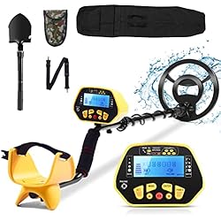 Detector de Metales para Adultos y Niños Profesional con Bobina de Búsqueda Ajustable y Impermeable de 8,7 Pulgadas / 26,7 cm, 3 Modos de Pinpoint y Disc & All Metal con Pala y Bolsa