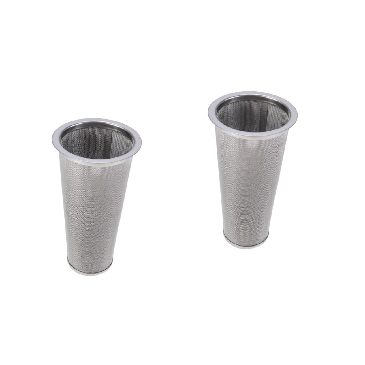 2piezas Colador De Café De Acero Inoxidable Filtro De Malla Fina Infusor De Té Para Uso Cocina y Cafeterías Diseño Forma De Cono
