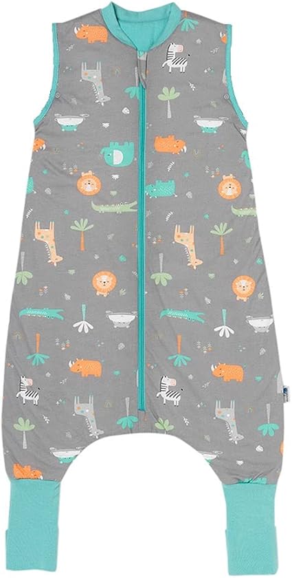 Slumbersac Nursery,Bedding,Blankets & Swaddlers,Swaddles Slumbersac Baby sleeping bag with feet | 100% cotton Sleeping Bag 1 tog for summer 90cm Safari | Baby sleep bag with legs and foot cover for babies from 90 to 100 cm