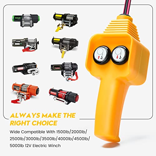 Winch Controller, Briidea Winch Remote Replacement Parts for 12V 1500 lbs‑5000 lbs Electric Winch, Supporting Forward and Reverse Motion, Easy to Use - Thumbnail 7