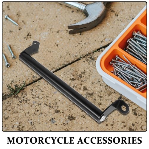 Barra ajustable para accesorios de moto manillar de refuerzo negro de 10mm 4