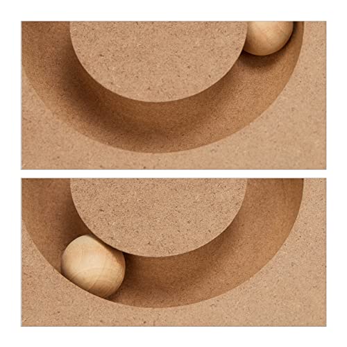 Relaxdays Intelligenzspielzeug, für Katzen & Hunde, MDF, HD: 6x25cm, Futterspielzeug, interaktives Schnüffelspiel, natur
