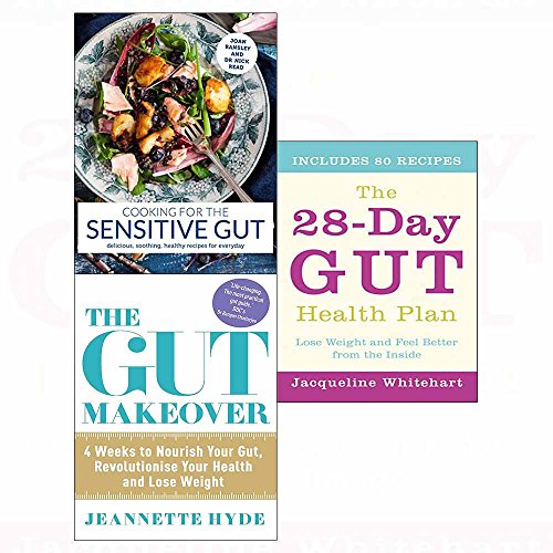 Cooking for the sensitive gut[hardcover], gut makeover, 28-day gut health plan 3 books collection set