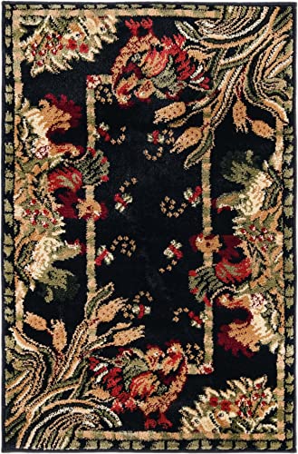 Image of Unique Loom Barnyard Collection Area Rug - Farm (2' x 3' 1 inch Rectangle, Black / Cream)