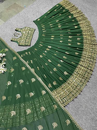 Image of DhrishafashionWOMEN'S Georgette Semi-Stiched lehnga (SF-ver12no Purple1 Free Size)