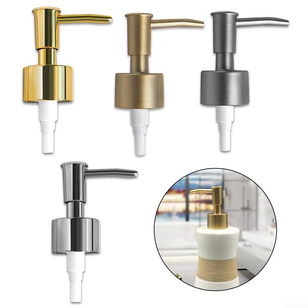 Dispenser per Sapone Liquido, Pompa for Sapone 28/400 for Bottiglie da appoggio, Pompa(Silver)