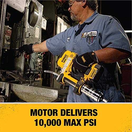DEWALT 20V MAX Cordless Grease Gun (DCGG571M1),Yellow,V11 Torque