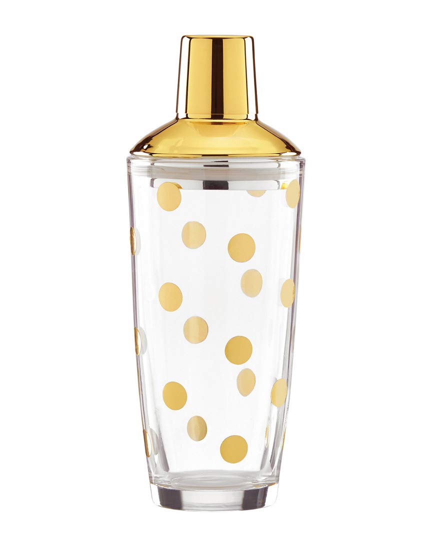 kate spade new york Two Of A Kind Gold Dot Cocktail Shaker
