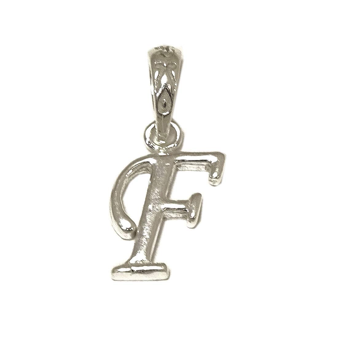Chandi/Silver Alphabet F Letters Initial Charm Pendant