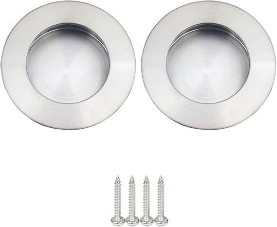 2 Stück Edelstahl Griffmulden 304 - 120x40mm Für Schiebetüren & Schränke, Rostfrei Mit Schrauben