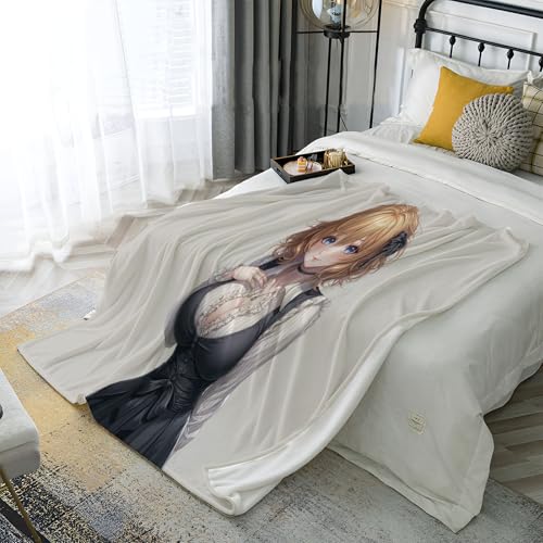Couverture microfibre douce et chaude pour lit avec imprimé mignon