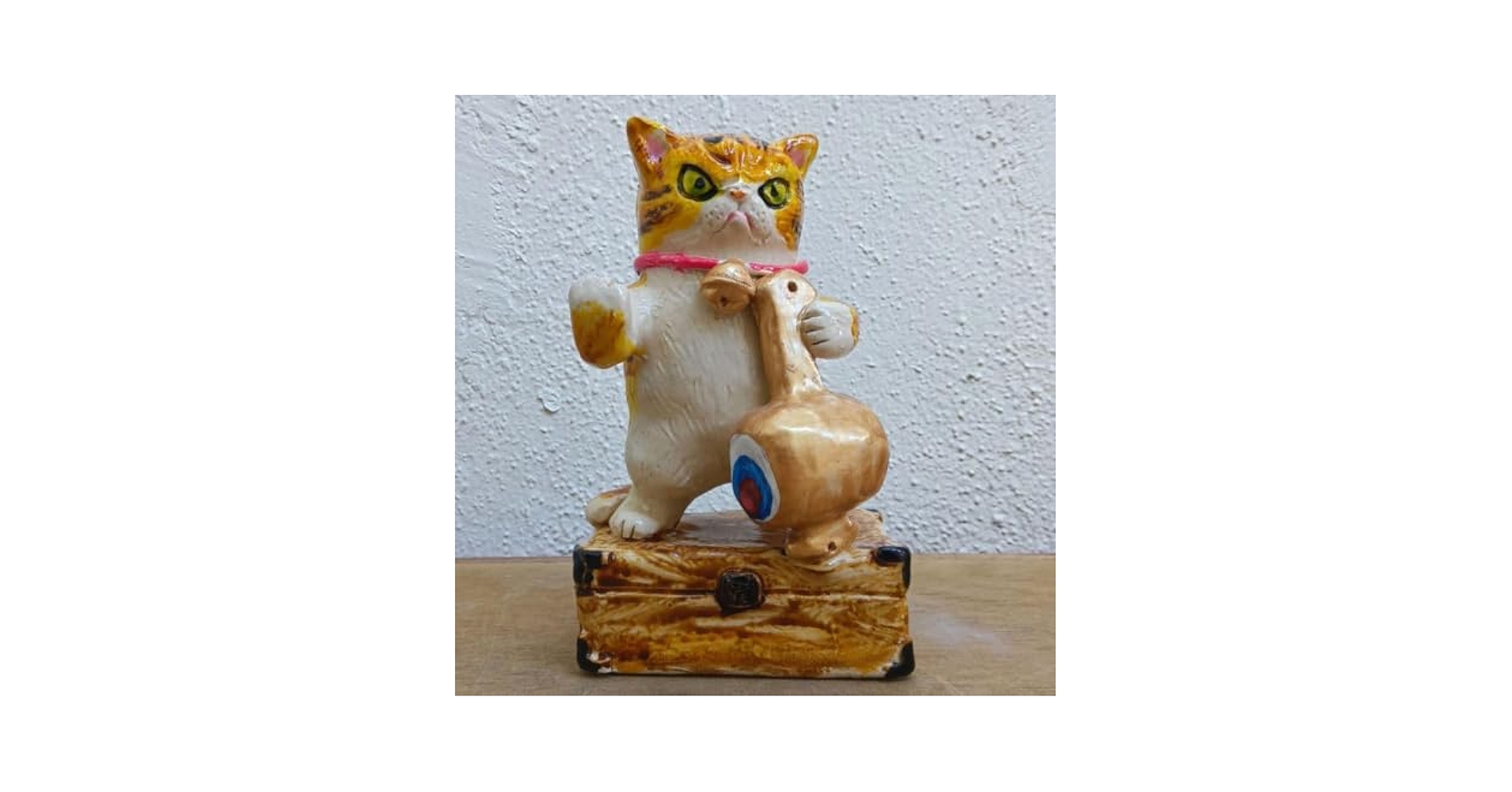 Amazon.co.jp: 招き猫 陶器 猫の置物 縁起物 エキゾチック