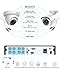 ZOSI 3K Lite Home Security Camera System with AI Human Vehicle Detection, H.265+ 8CH CCTV DVR and 8 x 1080p Wired Outdoor Indoor Bullet Dome Cameras, Remote Access, Alert Push (1TB Hard Drive)