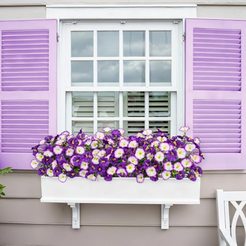 Image of Bassion 16 Pcs Artificial Morning Glory Flowers for Outdoors, Colorful | UV Resistant, realistic, silk flowers, faux eucalyptus plants, outside planters porch window box garden indoor outdoors decor