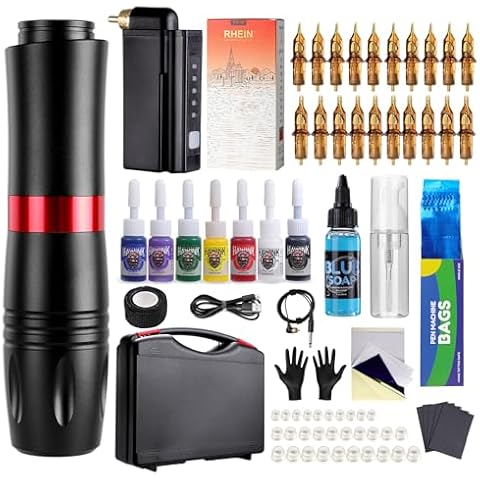 HAWINK Rotary Tattoo Pen Kit with Accessories Cover