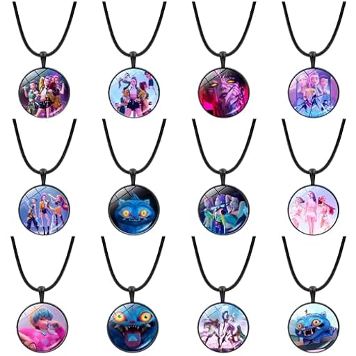 KEVRDRT 12 Collares K_p0p De/m0n Hunt/ers con Colgantes de Vidrio, Colección de Personajes Hunt/rix Der/py Sajaboys, Collares Mujer, Regalo Niña, Kp0p Dem0n Hunters Merch | Ya disponible en tu tienda friki favorita! En mundofriki.es!